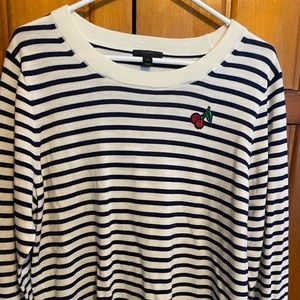 EXCELLENT JCREW CHERRY TIPPY SWEATER XL